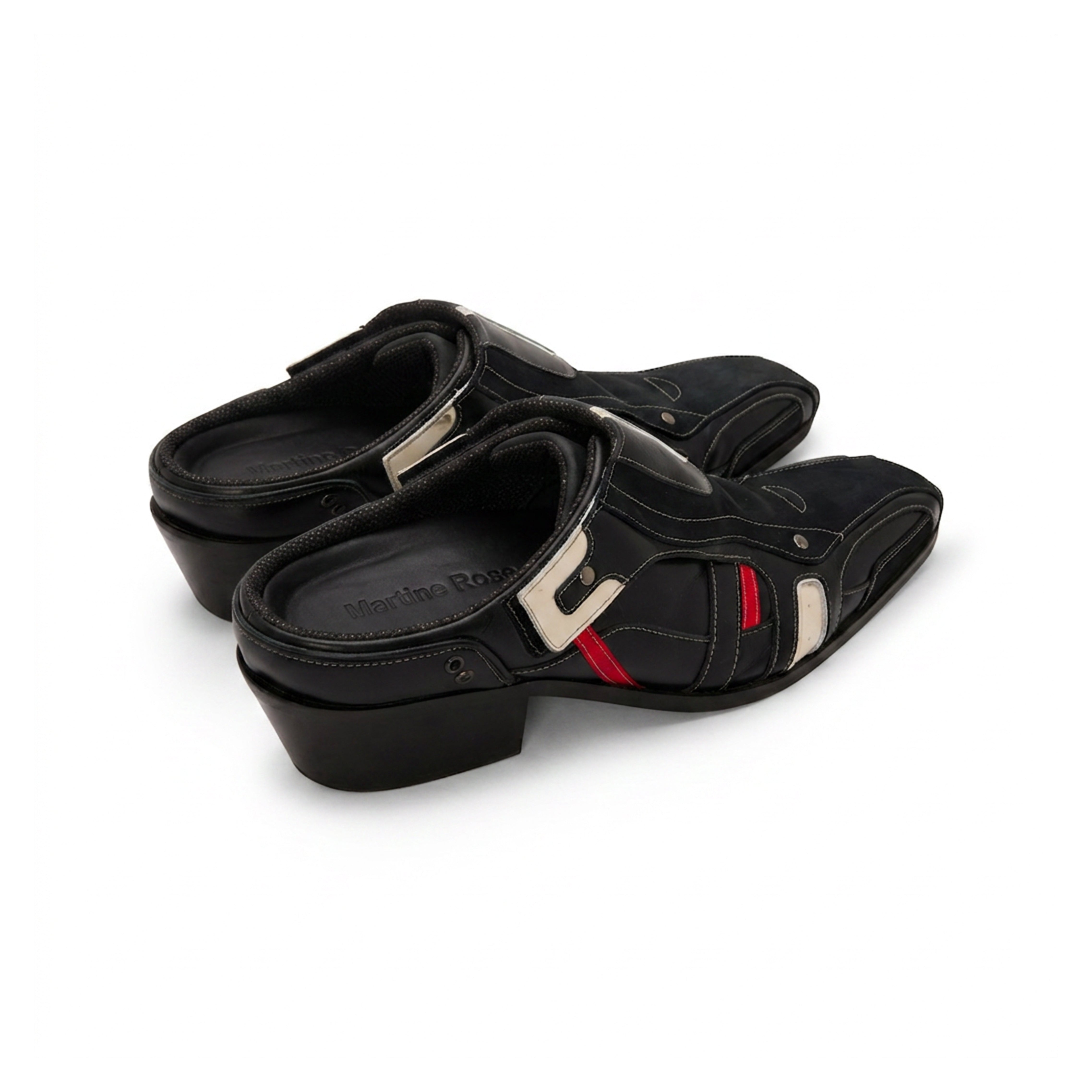 Martine Rose Sporty Snout Mule scarpe nere pelle