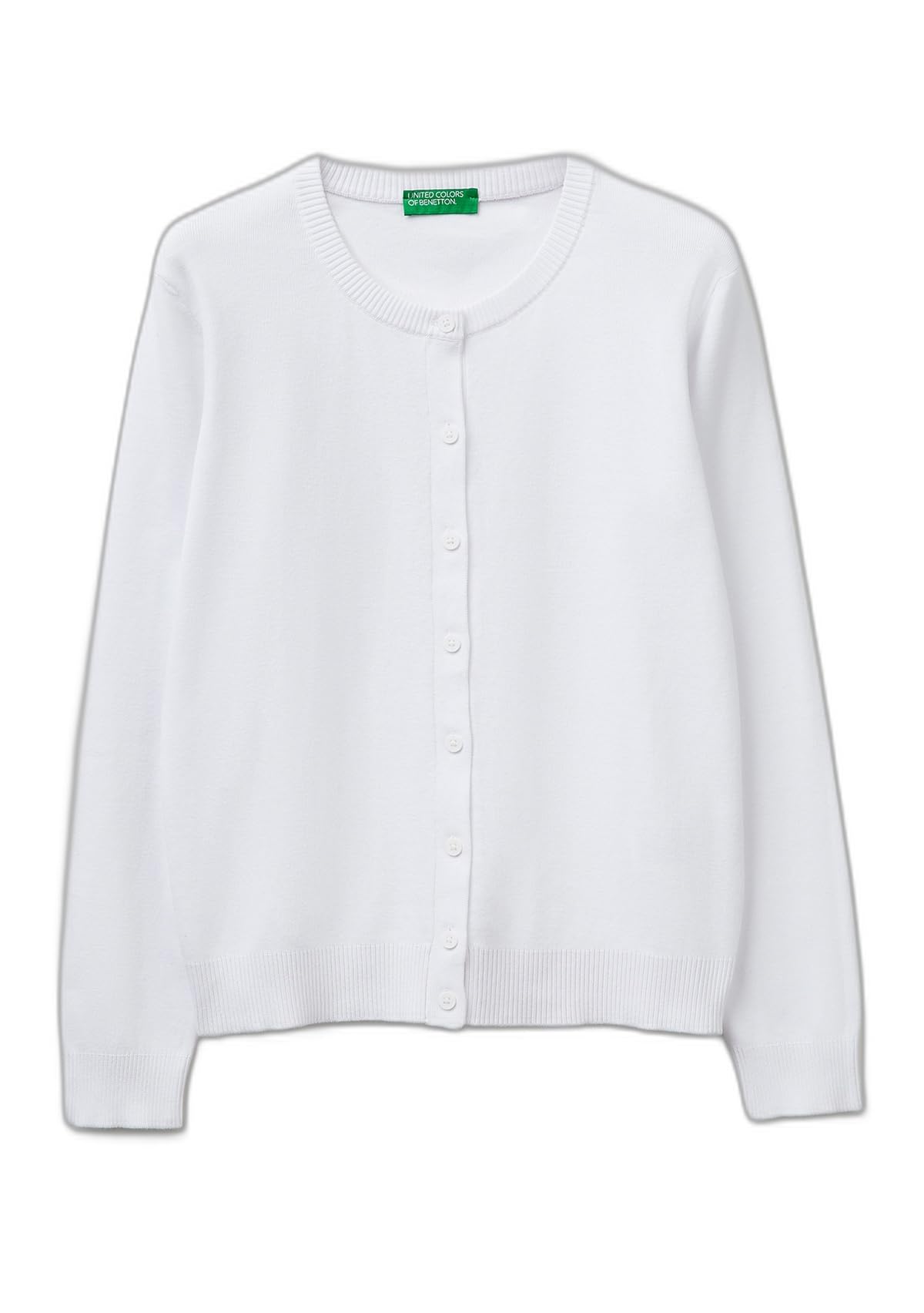 Benetton Maglieria 1C19D502P Cardigan Donna Blu XXS Aperto