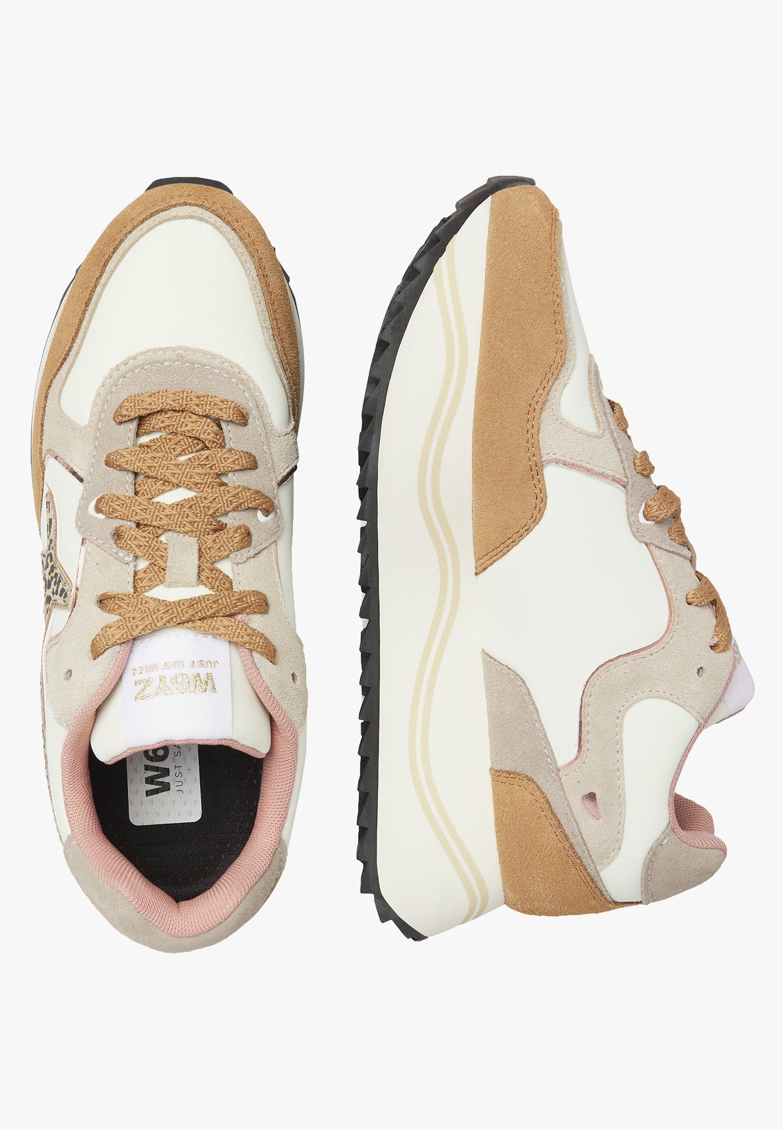 W6YZ Deva W 2017405 Sneaker Donna Marrone Latte platform