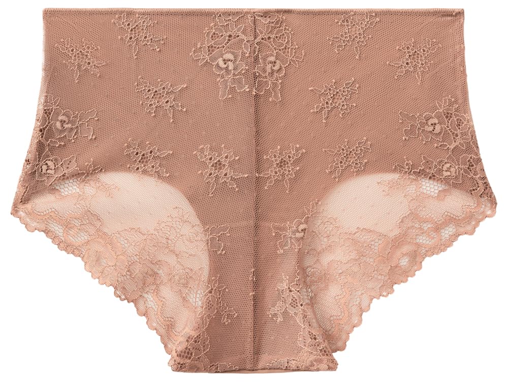Benetton Coulotte 3LEG1S02I slip marrone XS microfibra pizzo