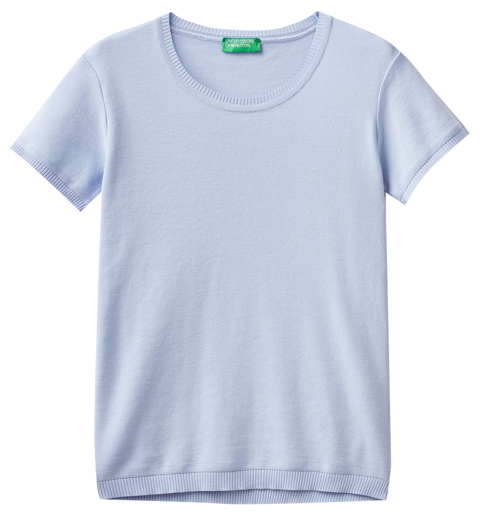 Benetton 1091d1m10 maglione donna girocollo Bianco 101