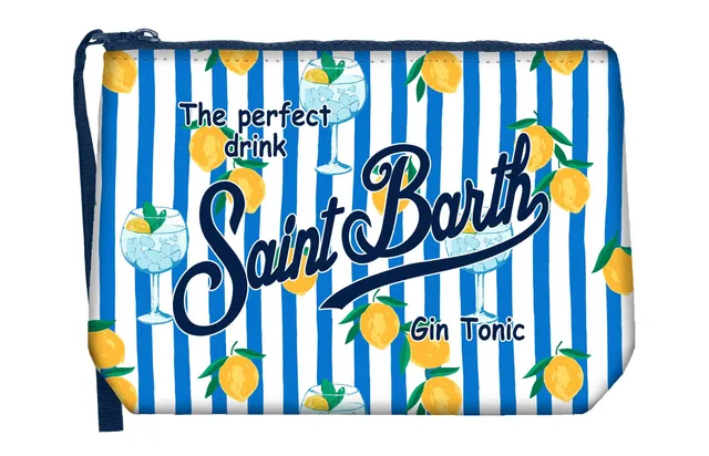 MC2 Saint Barth Aline 07697L Pochette Blu Limoni Righe
