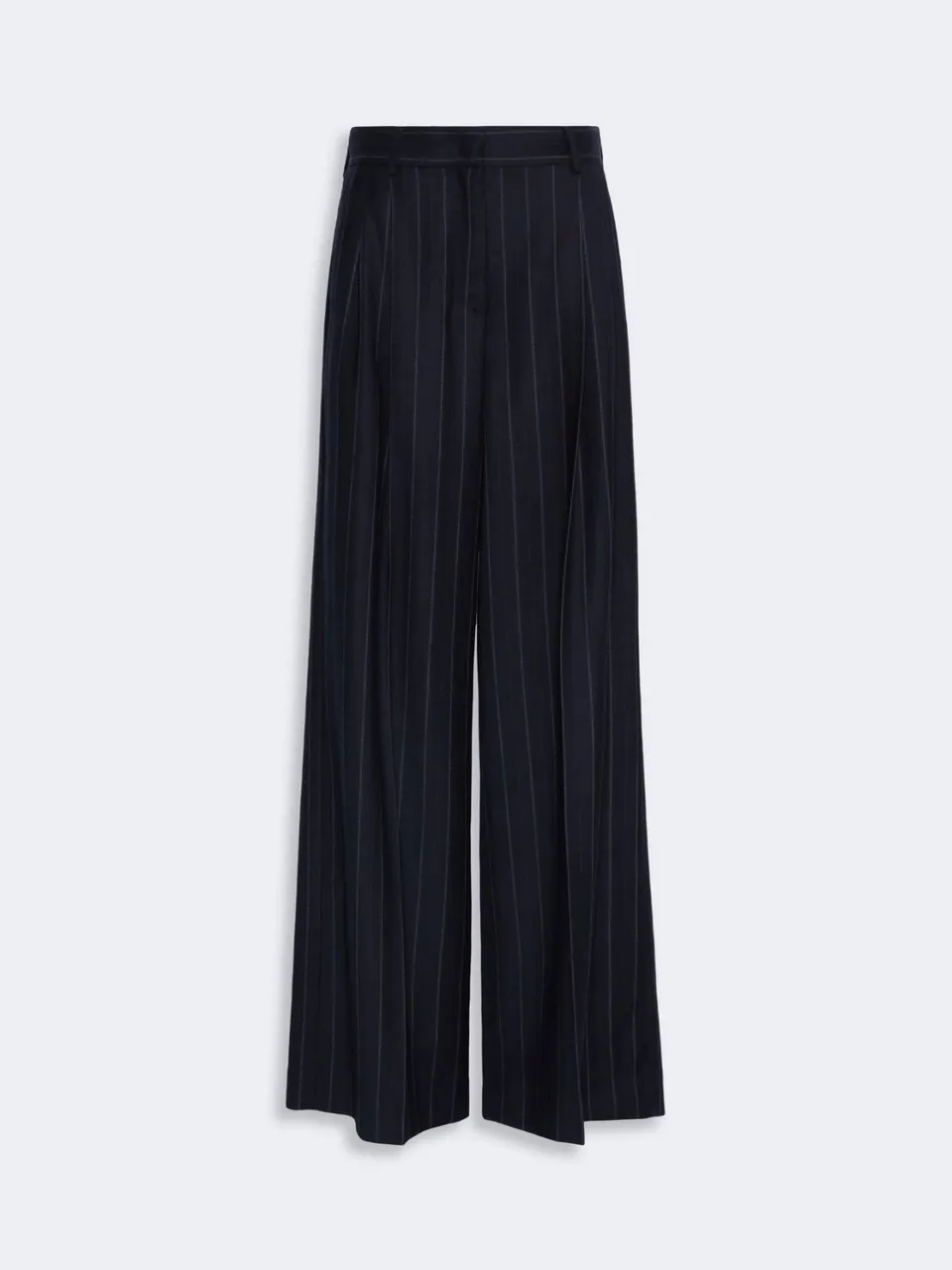 Weekend Max Mara Nebbie Pantalone Lana Blu Gessato