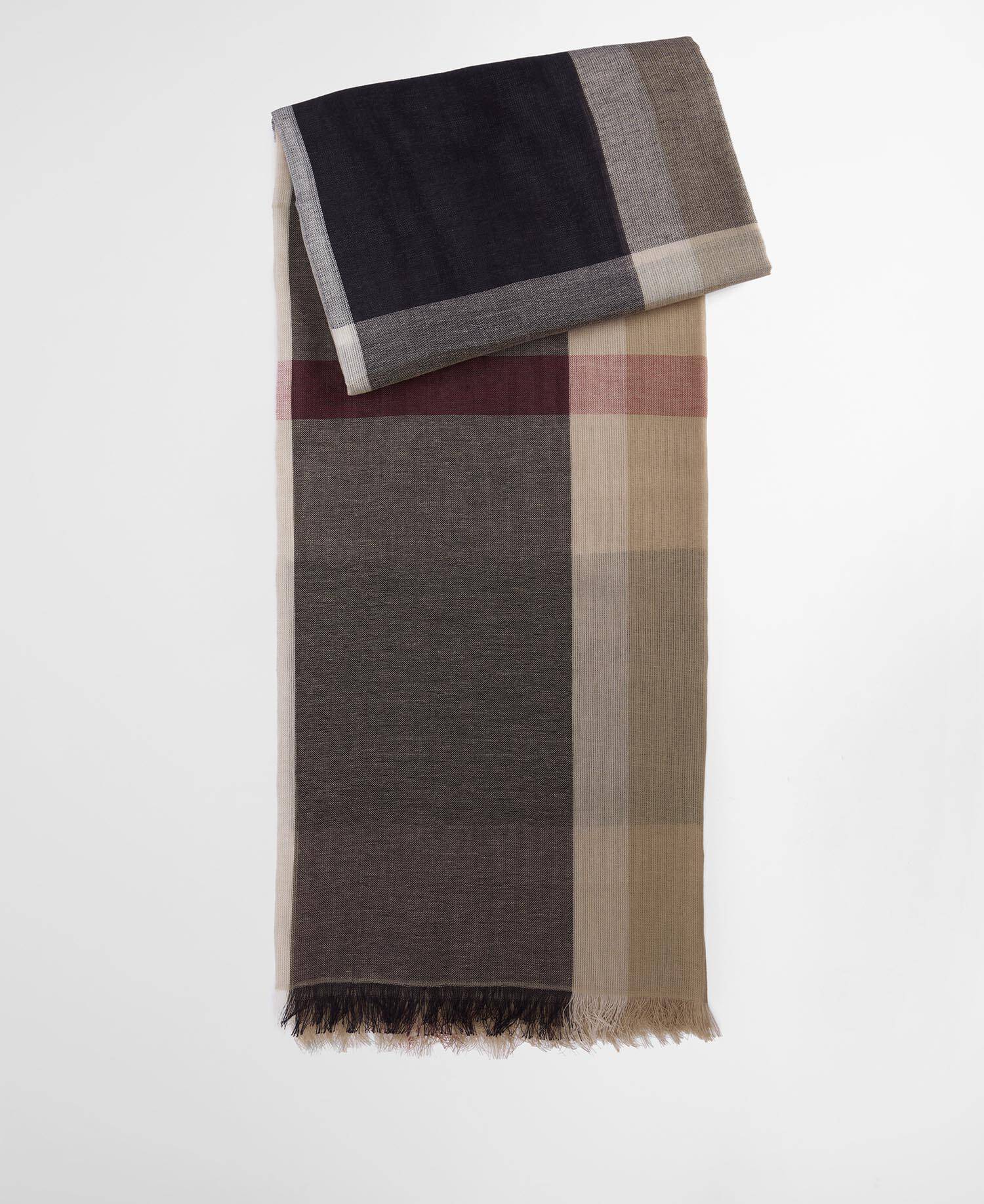 Barbour Esther LSC0485 sciarpa cotone rosewood tartan