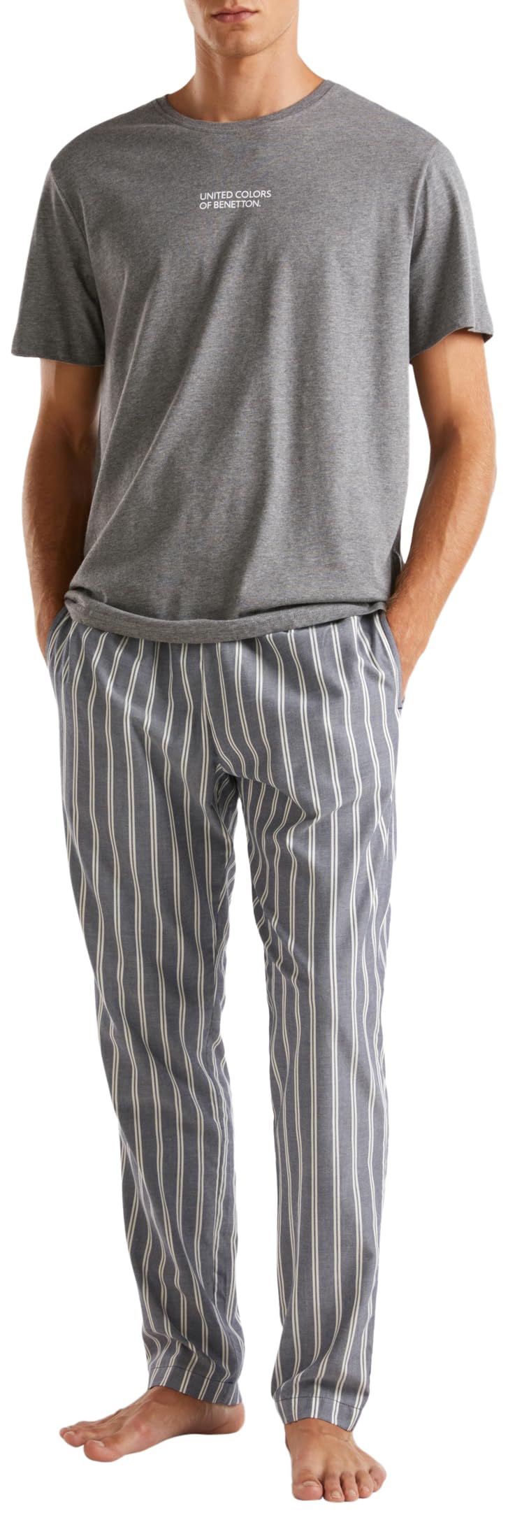 Benetton Pantaloni Pigiama Uomo L in Cotone