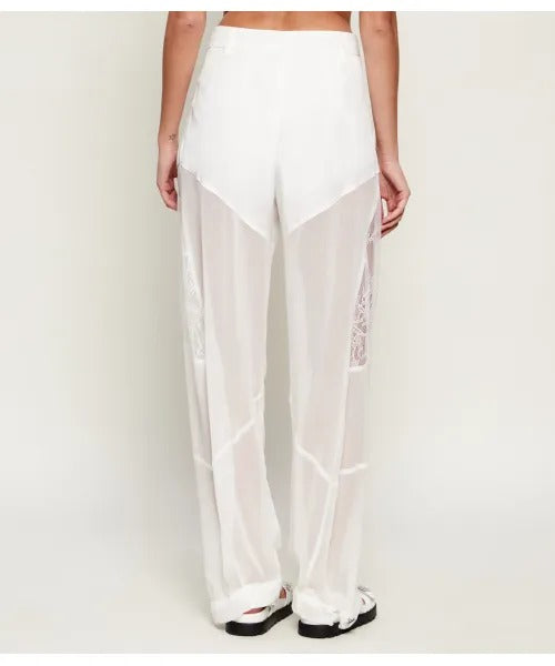 Pinko 106275 A336 Nacy pantaloni bianco donna