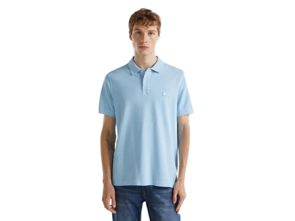Benetton 3089j3179 maglia polo uomo verde XXL manica corta