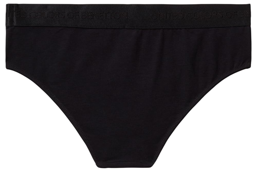Benetton Intimo e Pigiami 3OP81S01L slip donna XS nero cotone