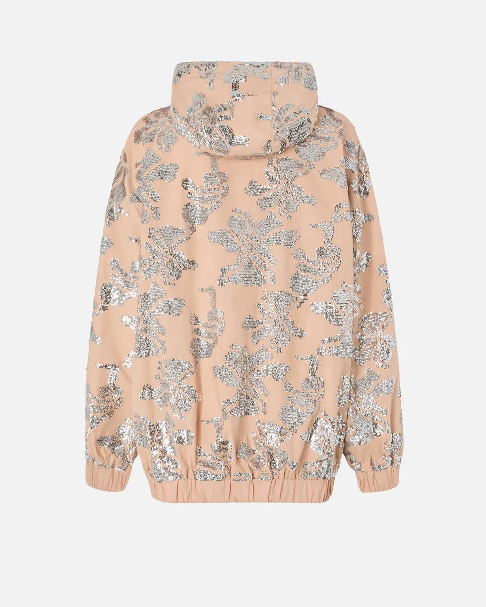 Pinko Maracuja 106507 bomber beige argento paillettes
