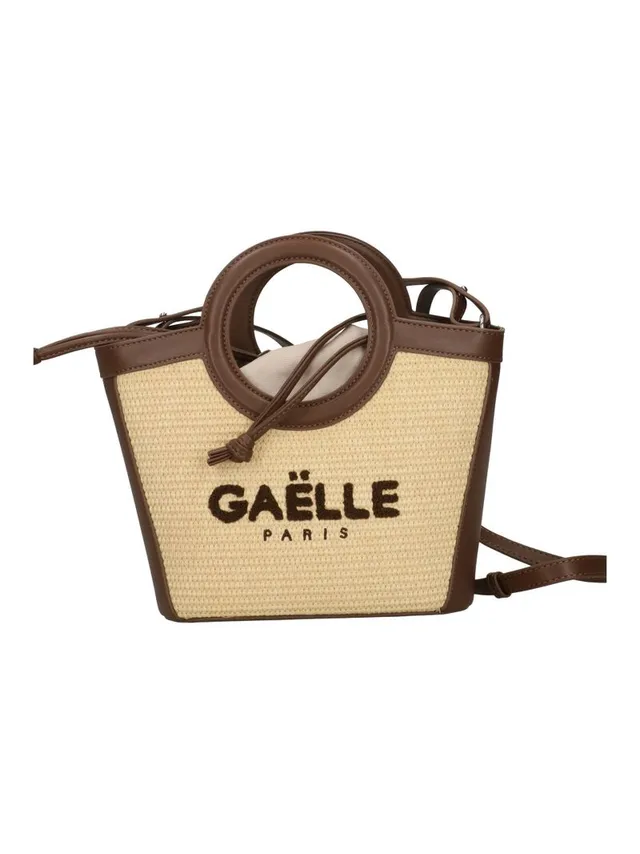 Gaelle Paris GAACW03102 borsa mini moka raffia