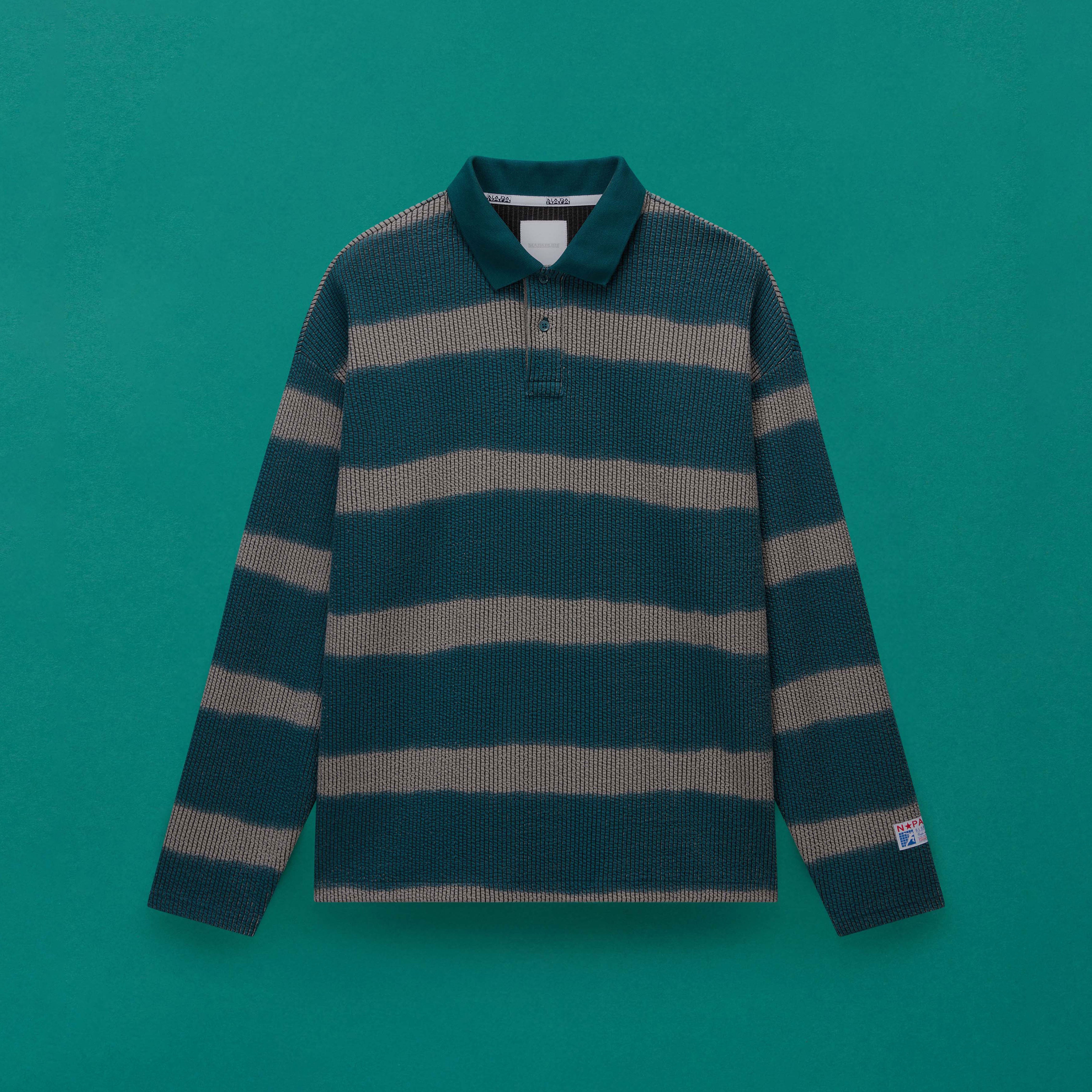 Martine Rose Lion Polo Manica Lunga Stripe