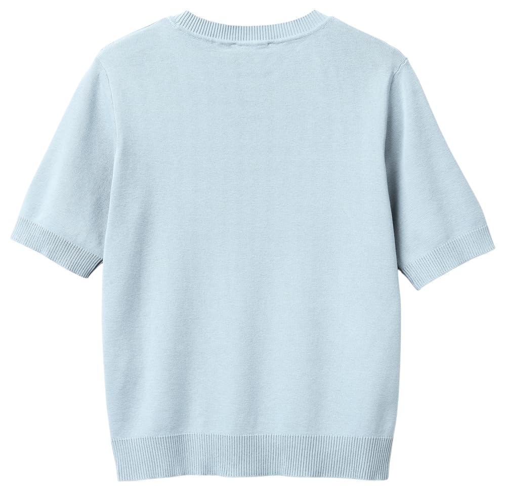 Benetton Maglia Donna Girocollo Manica Corta Regular