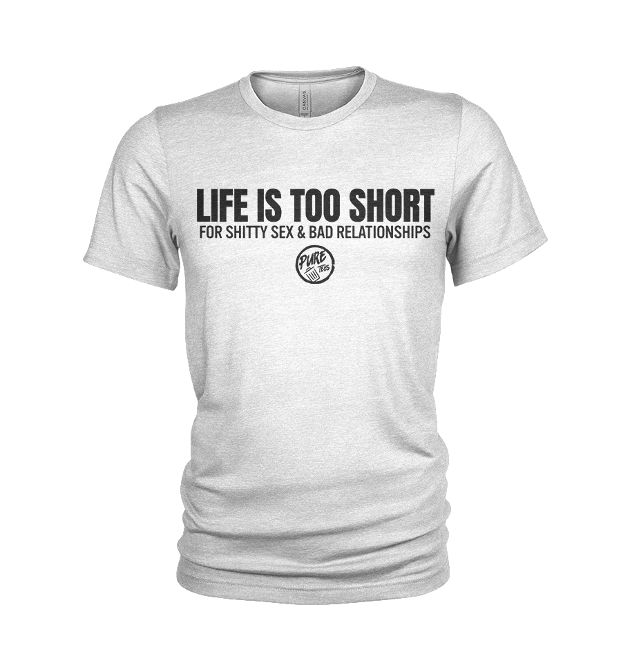 Pure Trash Life is Too Short T-shirt uomo cotone regular