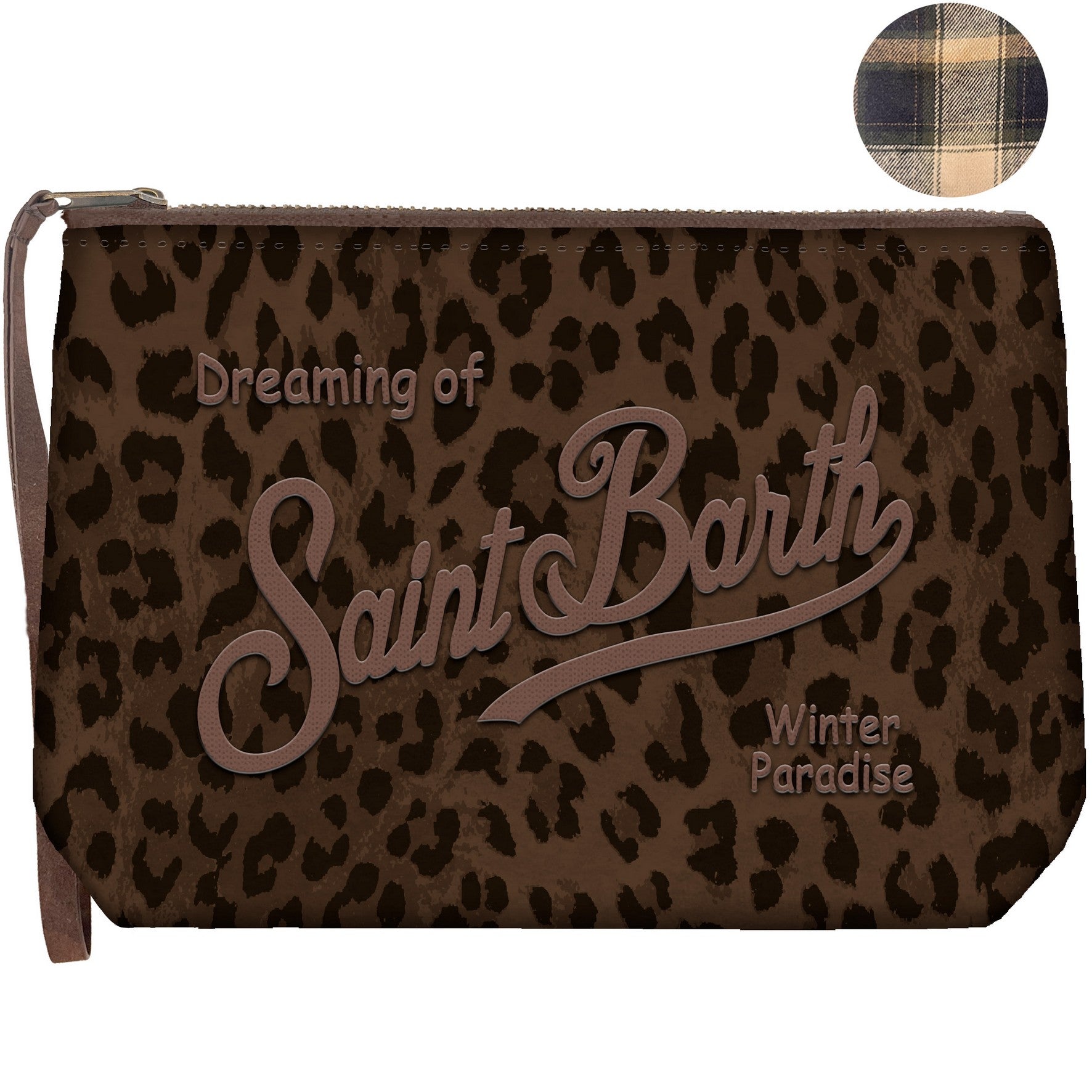 MC2 Saint Barth Aline Wax pochette nylon leo marrone