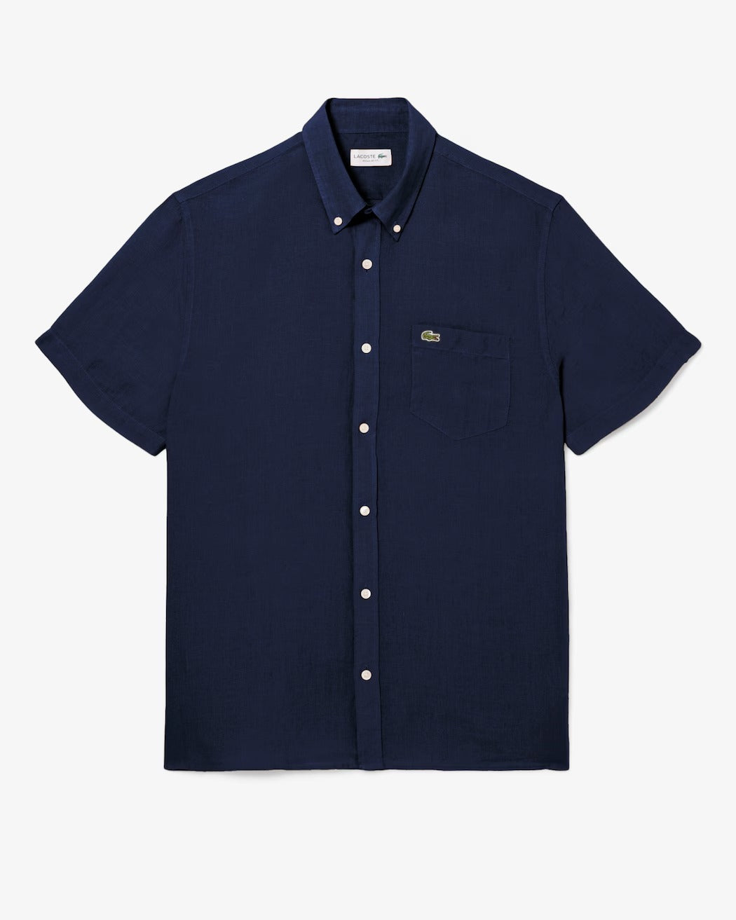 Lacoste CH5699 Camicia Lino Uomo Blu Navy