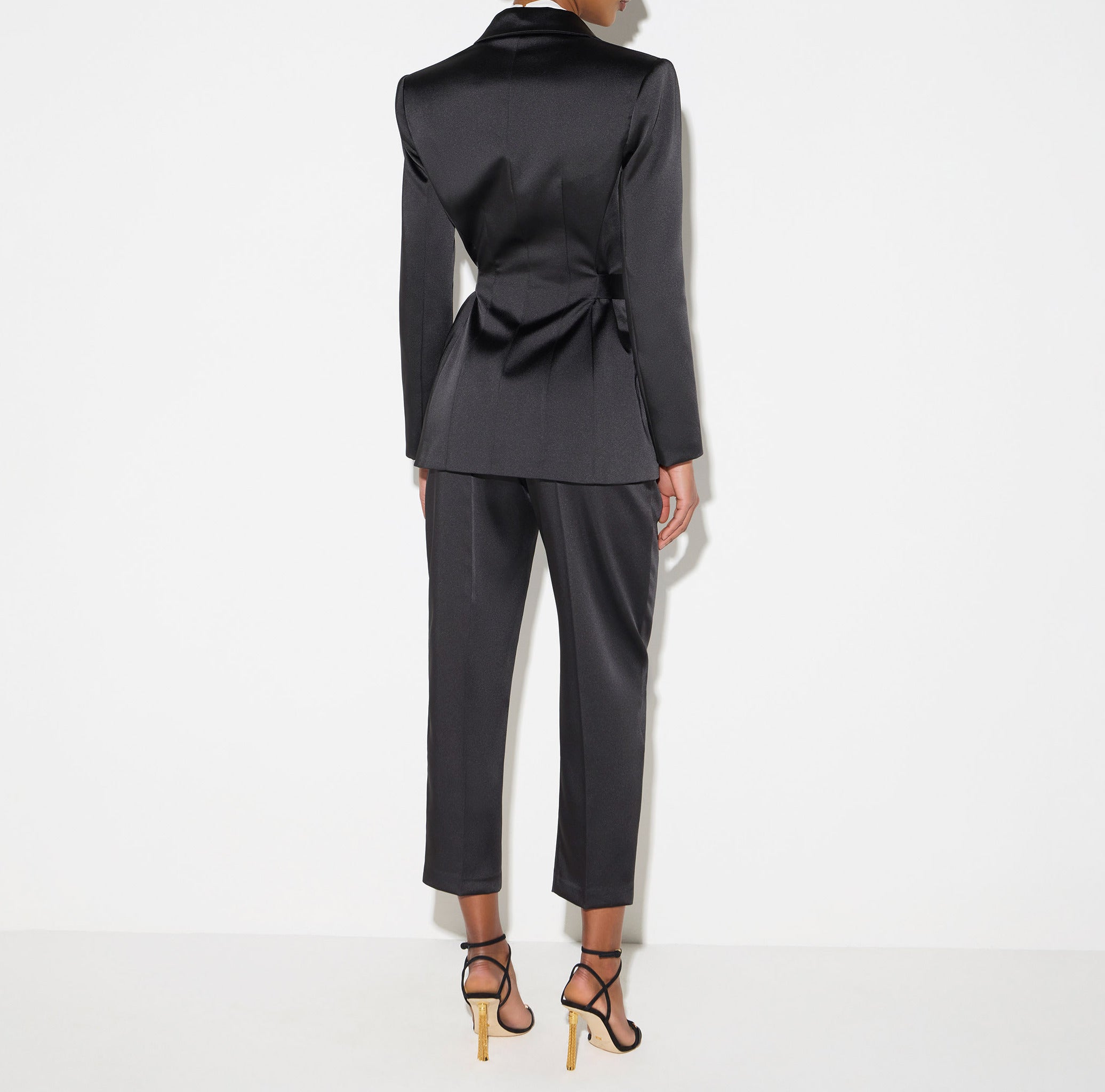 Elisabetta Franchi GI27966E2 giacca donna nero raso stretch