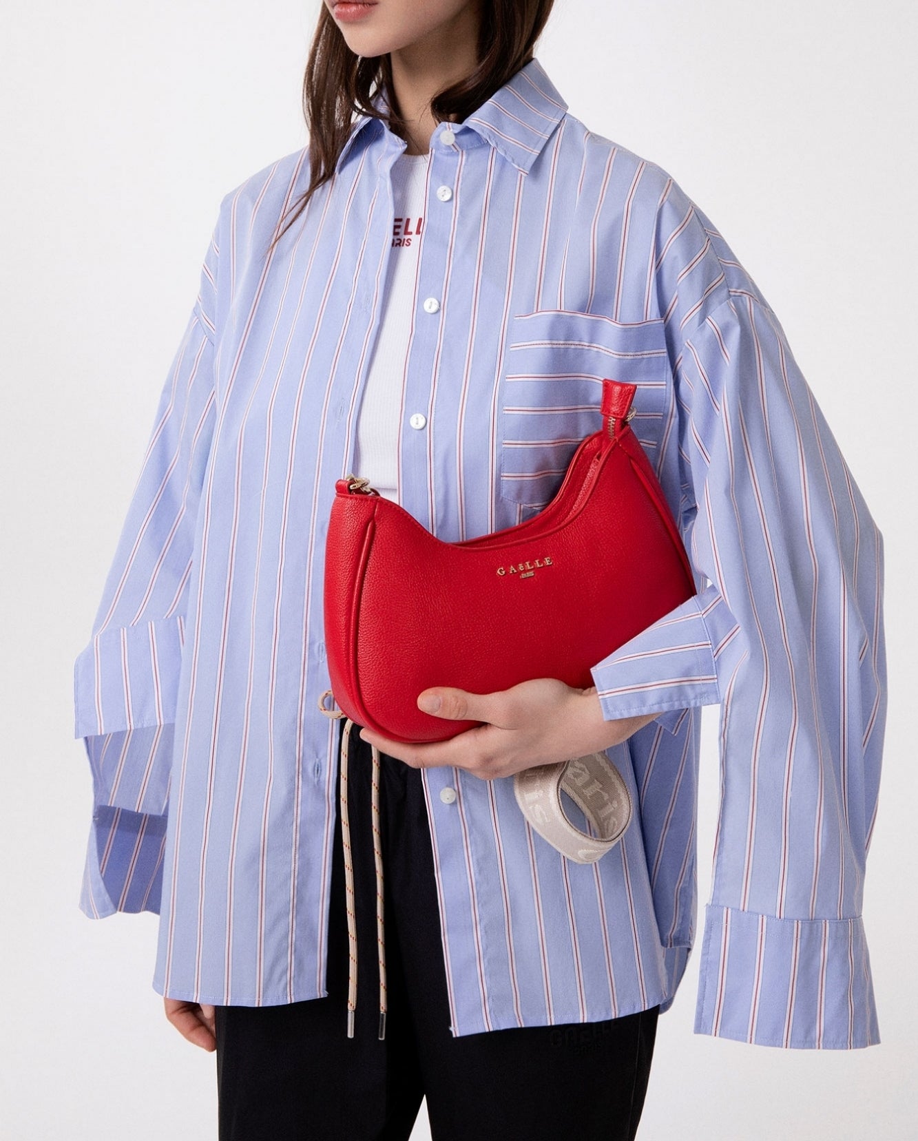 Gaelle Paris GAABW09845 Camicia Righe Azzurro 40