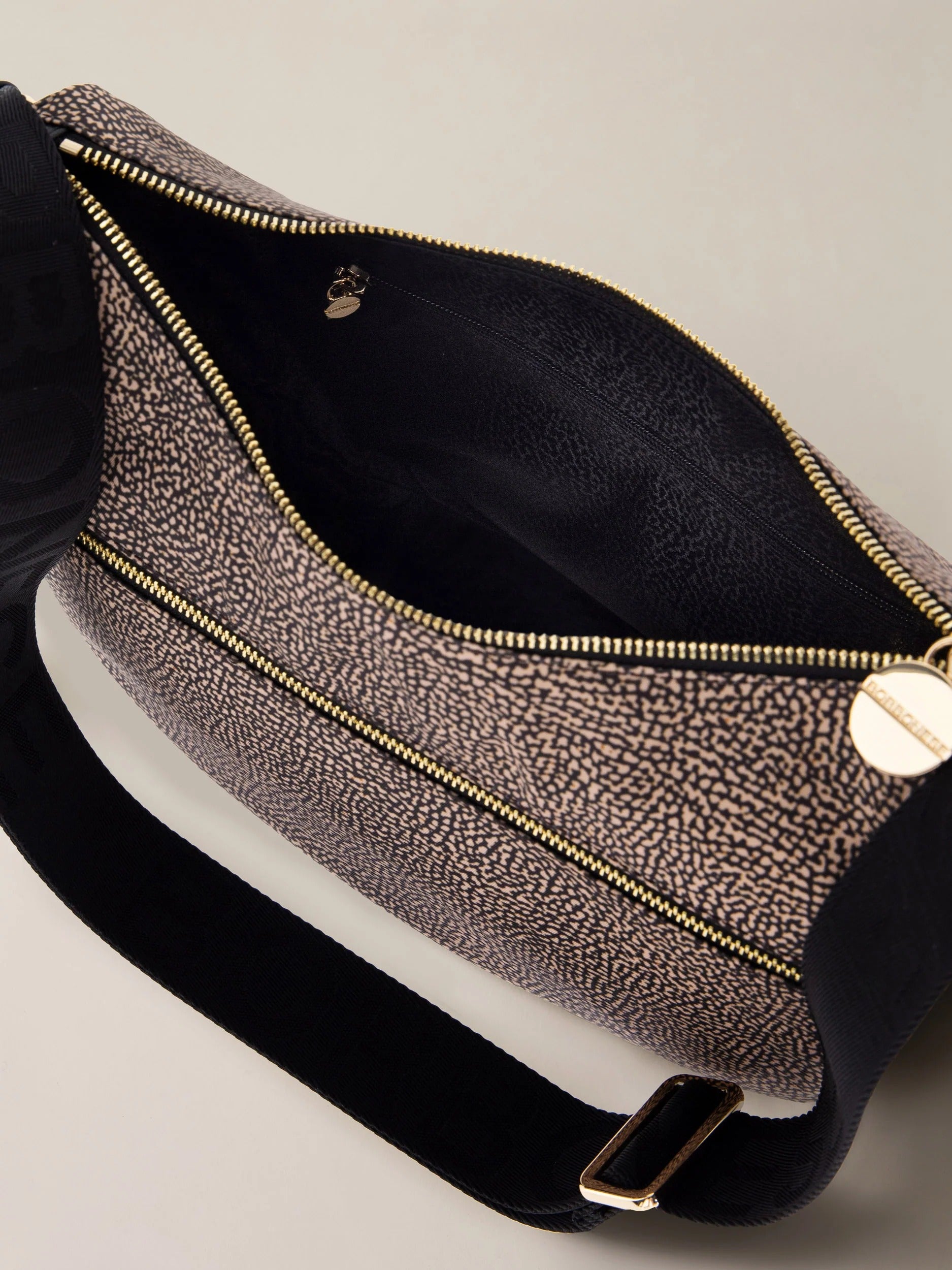 Borbonese Luna 934108 I15 Borsa OP Naturale Nero