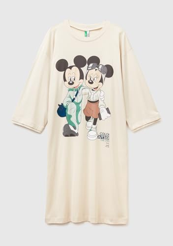 Benetton Camicia da Notte Donna XS jersey stelle