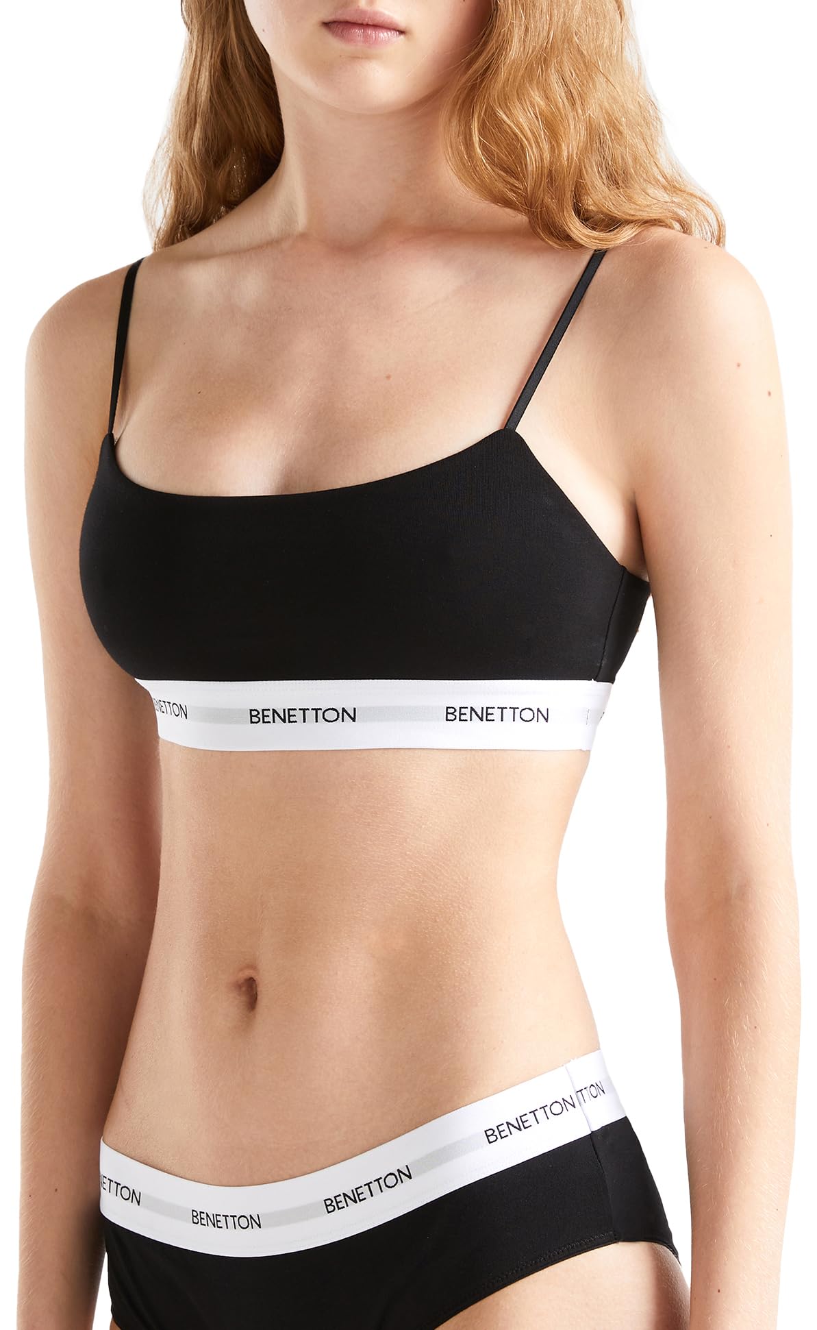 Benetton Intimo e Pigiami Top S Bianco 101 Cotone Bio