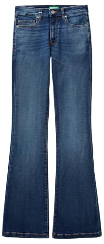 Benetton Pantaloni Denim Flare Donna 5 Tasche Regular