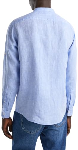 Benetton Camicia Lino Donna Collo Coreana