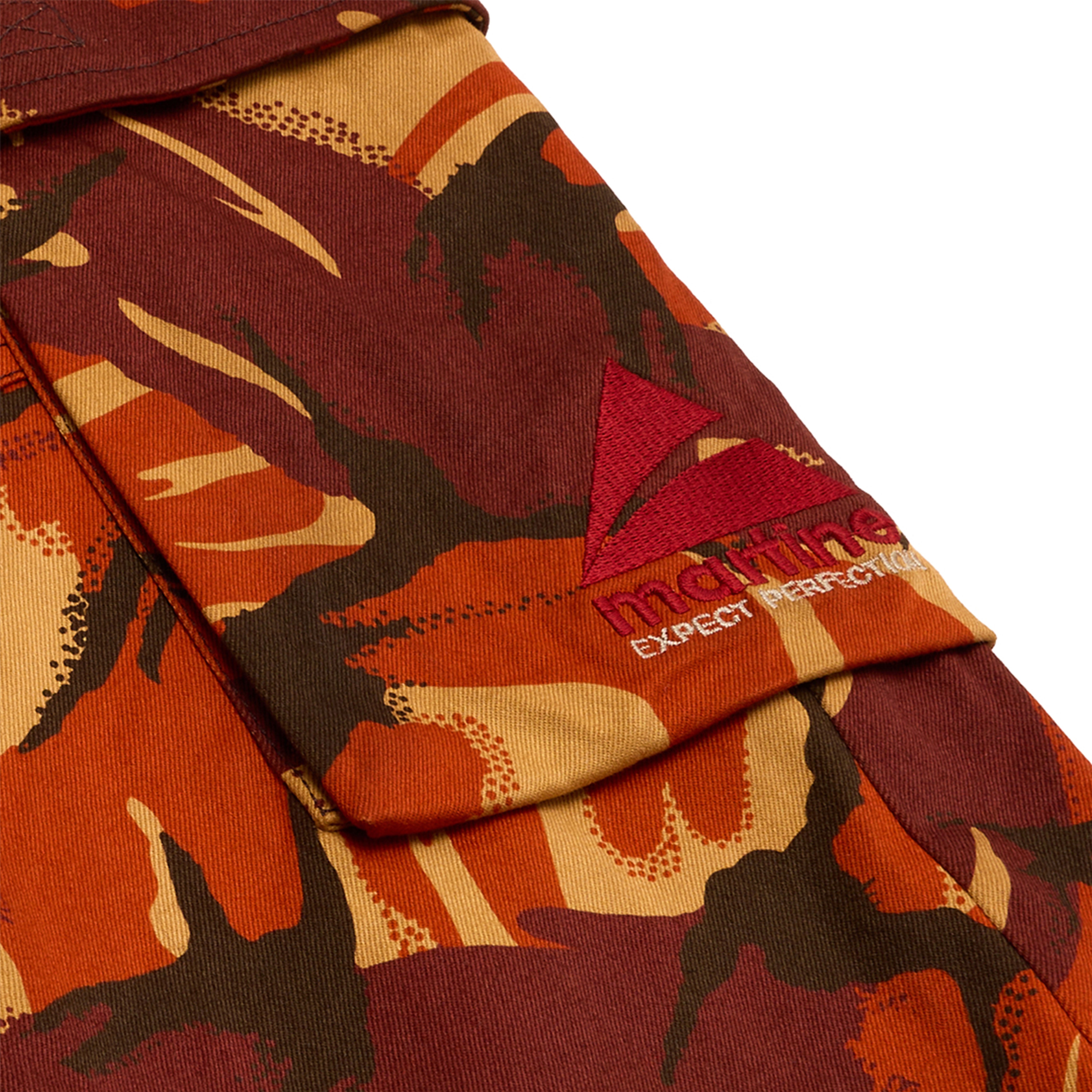 Martine Rose Utility Short pantaloncini orange camo cotone