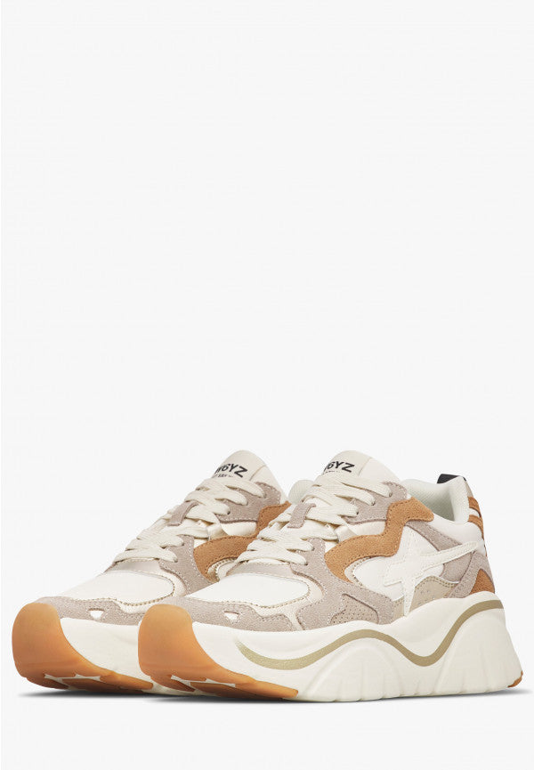 W6YZ Mia-W 2019468 01 sneaker donna beige bianco platform