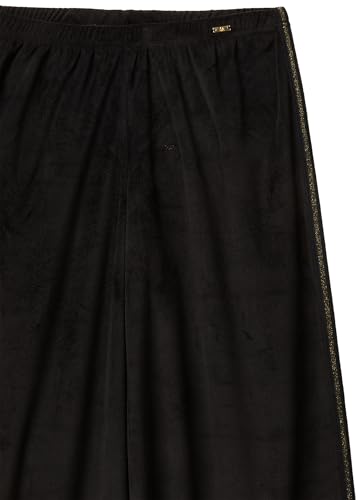 Benetton 3jqa3f04w Pantaloni Donna Nero ciniglia