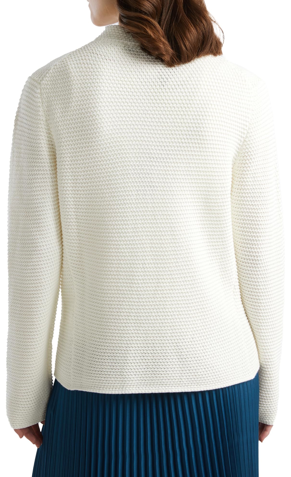 Benetton 1494d6833 Giacca Donna Maglia Bianco Latte XXS