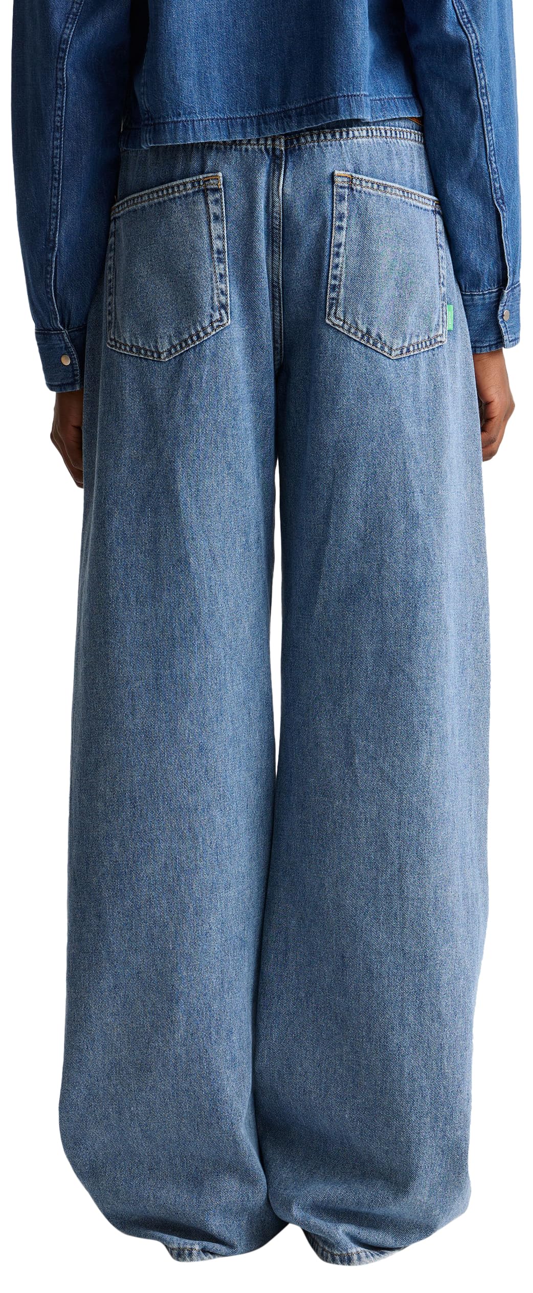 Benetton Jeans Wide 5 Tasche 100% Cotone
