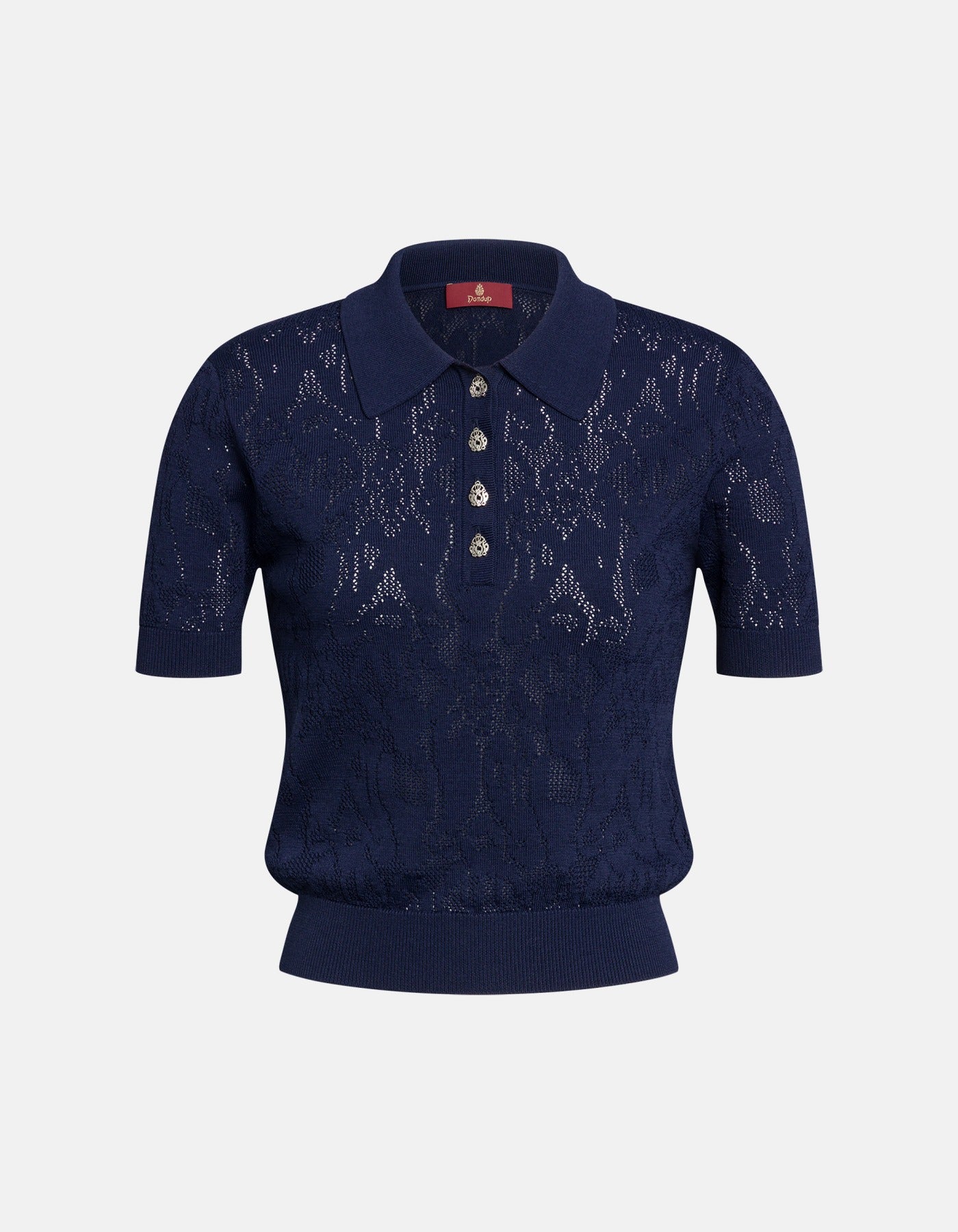 Dondup DT497 M01068D Polo Donna Jacquard Universo Slim