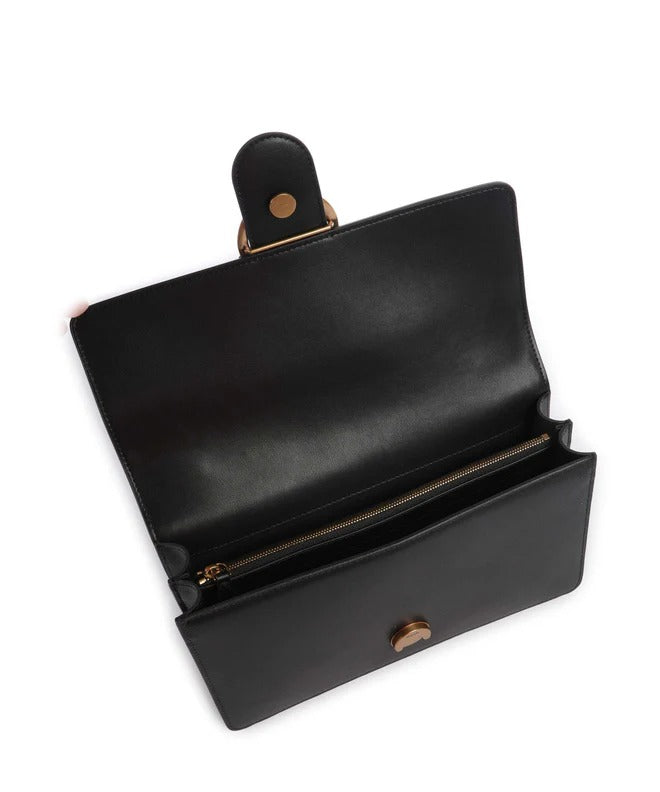 Pinko Love One Classic borsa nero antique gold pelle