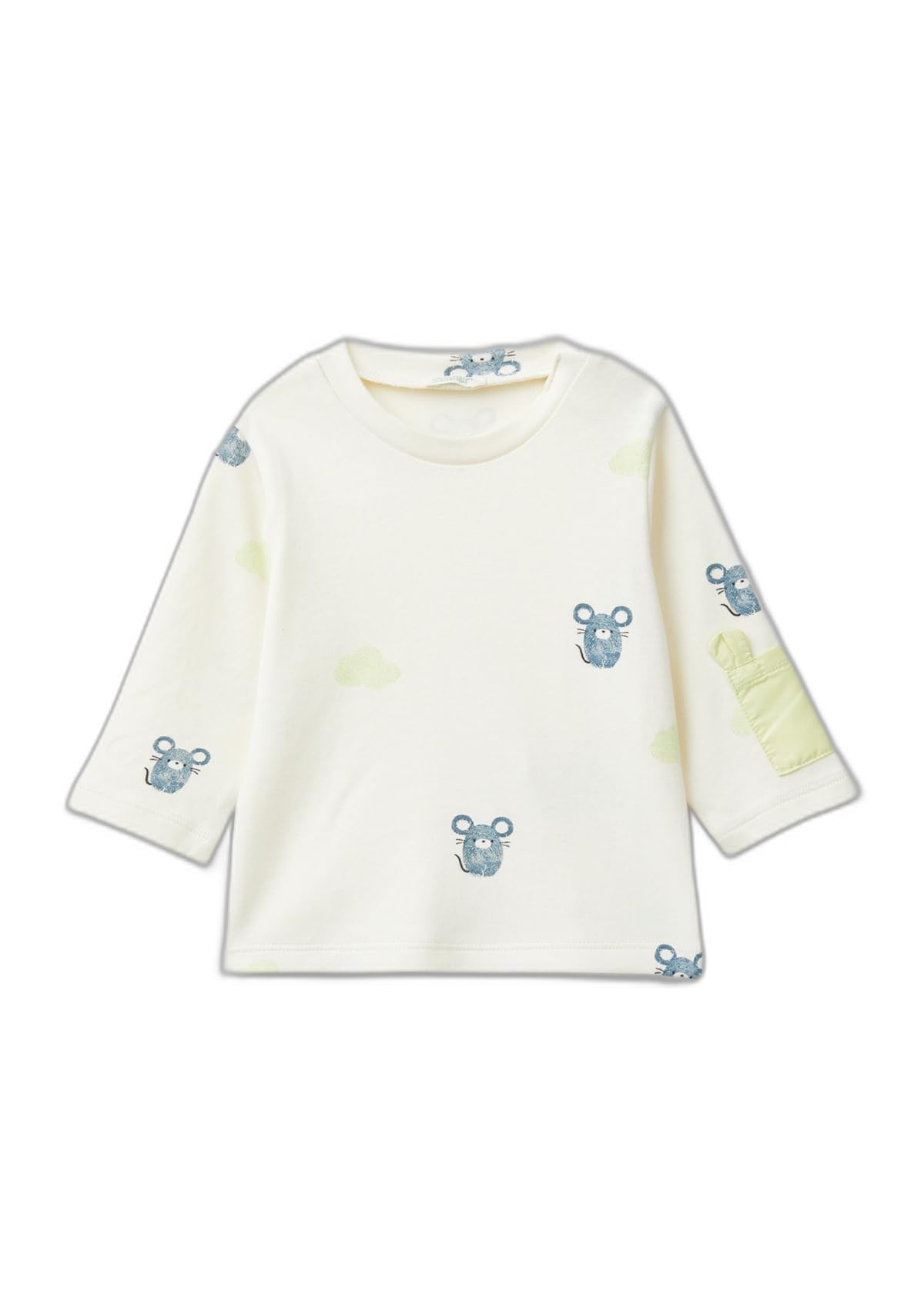 Benetton 3m28a1053 T-Shirt Bimbo 50 Manica Lunga Fantasia