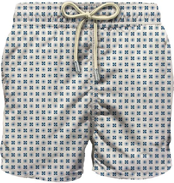 MC2 Saint Barth Lighting Boxer Mare Uomo Tie Bianco Stretch