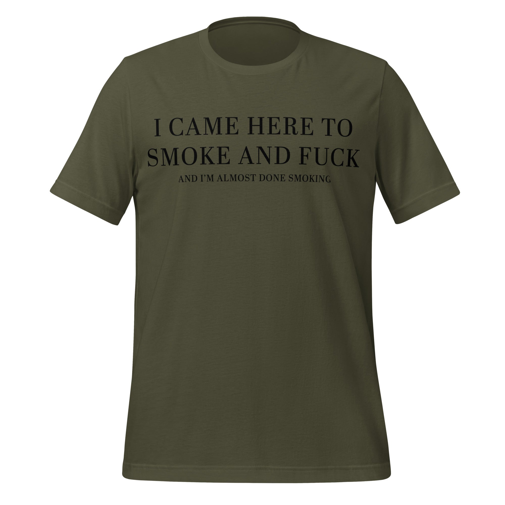 Pure Trash I Came Here To Smoke maglietta uomo verde cotone