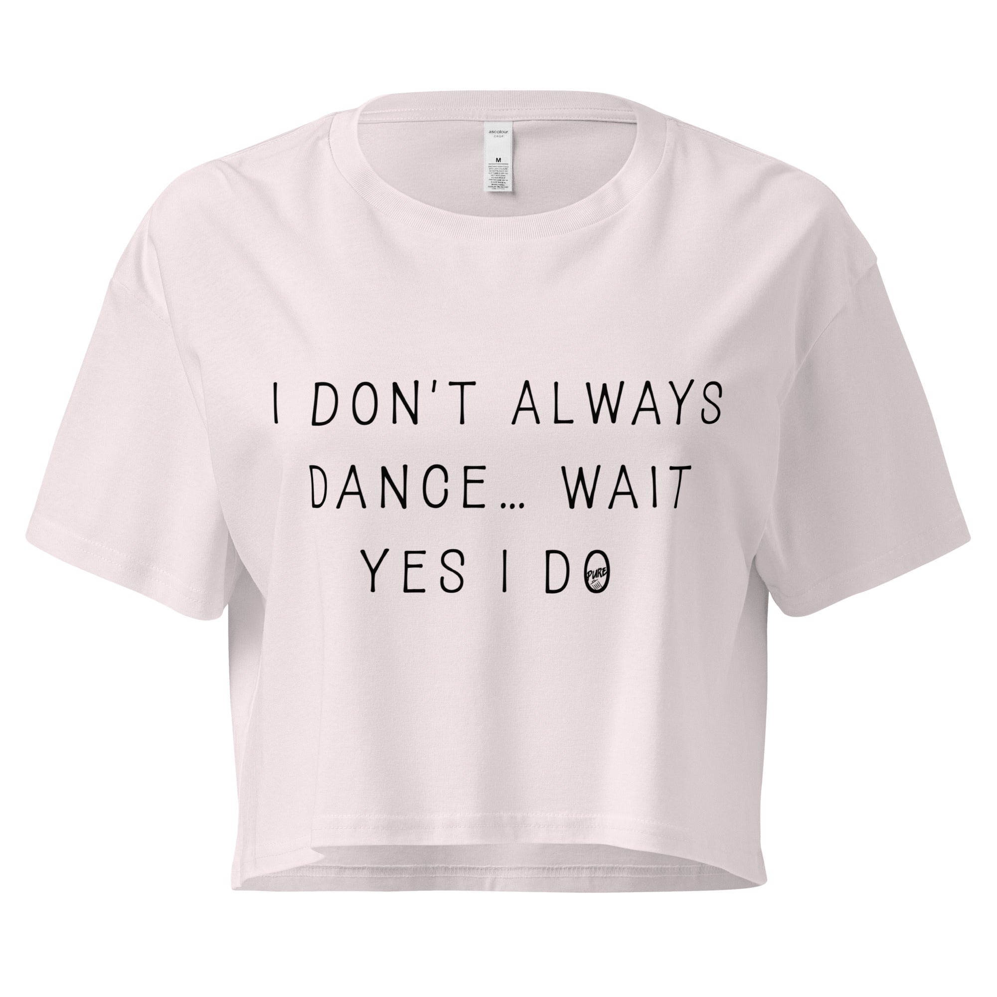 Pure Trash I Don't Always Dance crop top donna nero