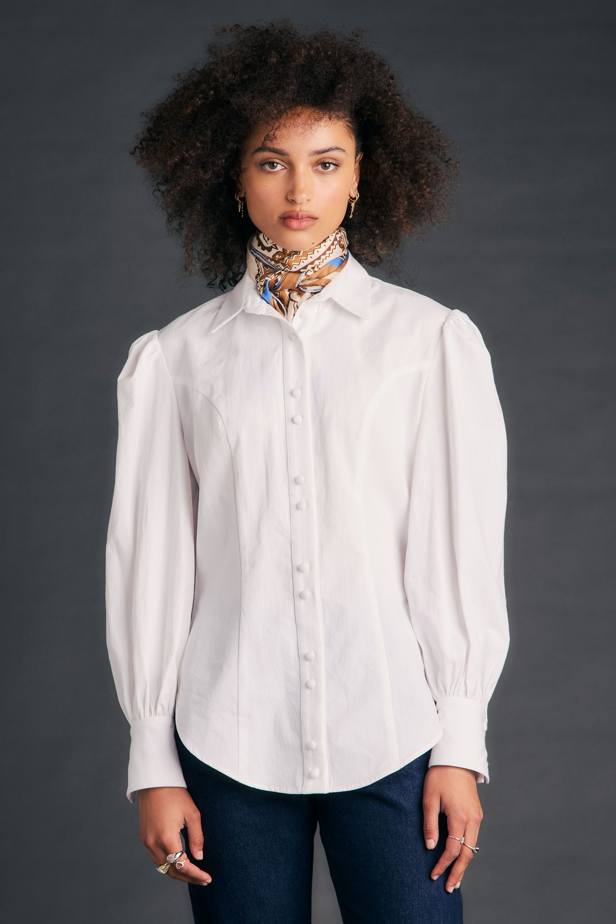 Karen Walker Premier Shirt camicia White cotone organico