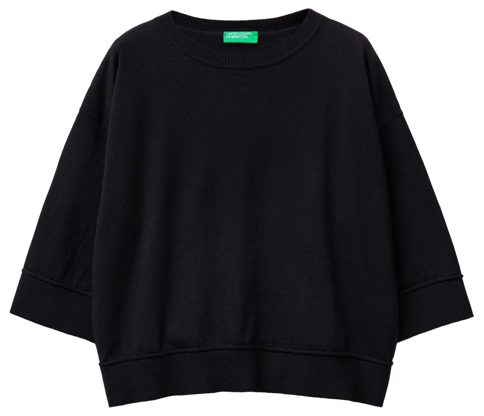 Benetton Maglieria Maglione Donna boxy girocollo manica corta