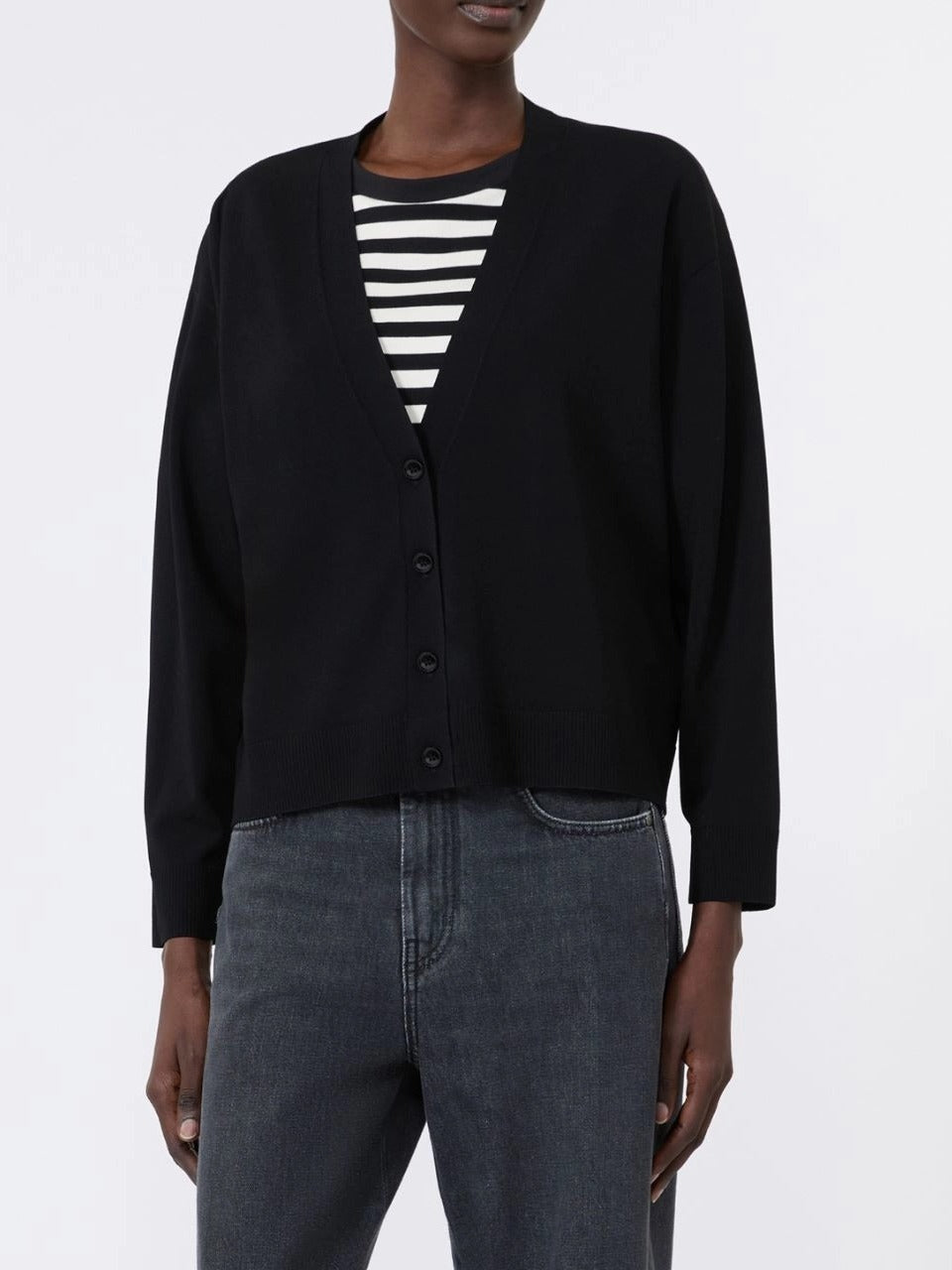 Weekend Max Mara Boario cardigan donna nero viscosa
