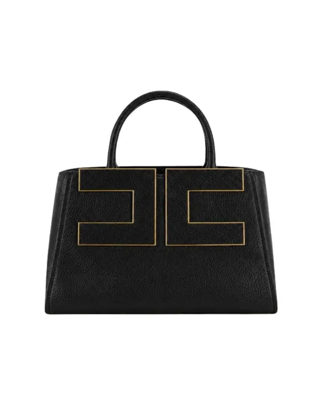 Elisabetta Franchi BS06A66E2 Borsa Tote Nera Ecopelle