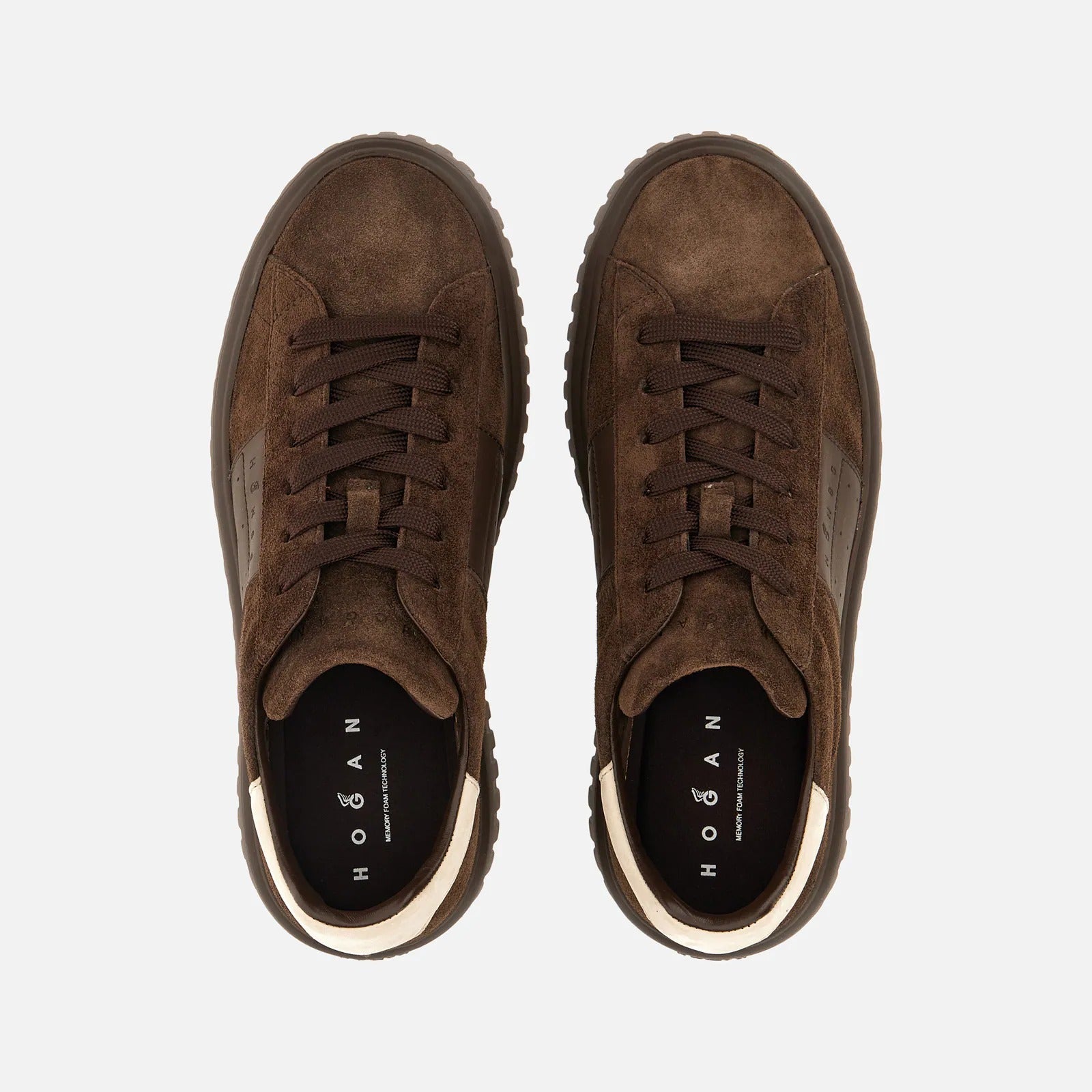 Hogan H-Stripes HXM6450FO7TUH Sneaker Uomo Marrone Suede