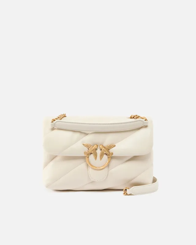 Pinko Love Puff Classic 100038 borsa Bianco Antique Gold