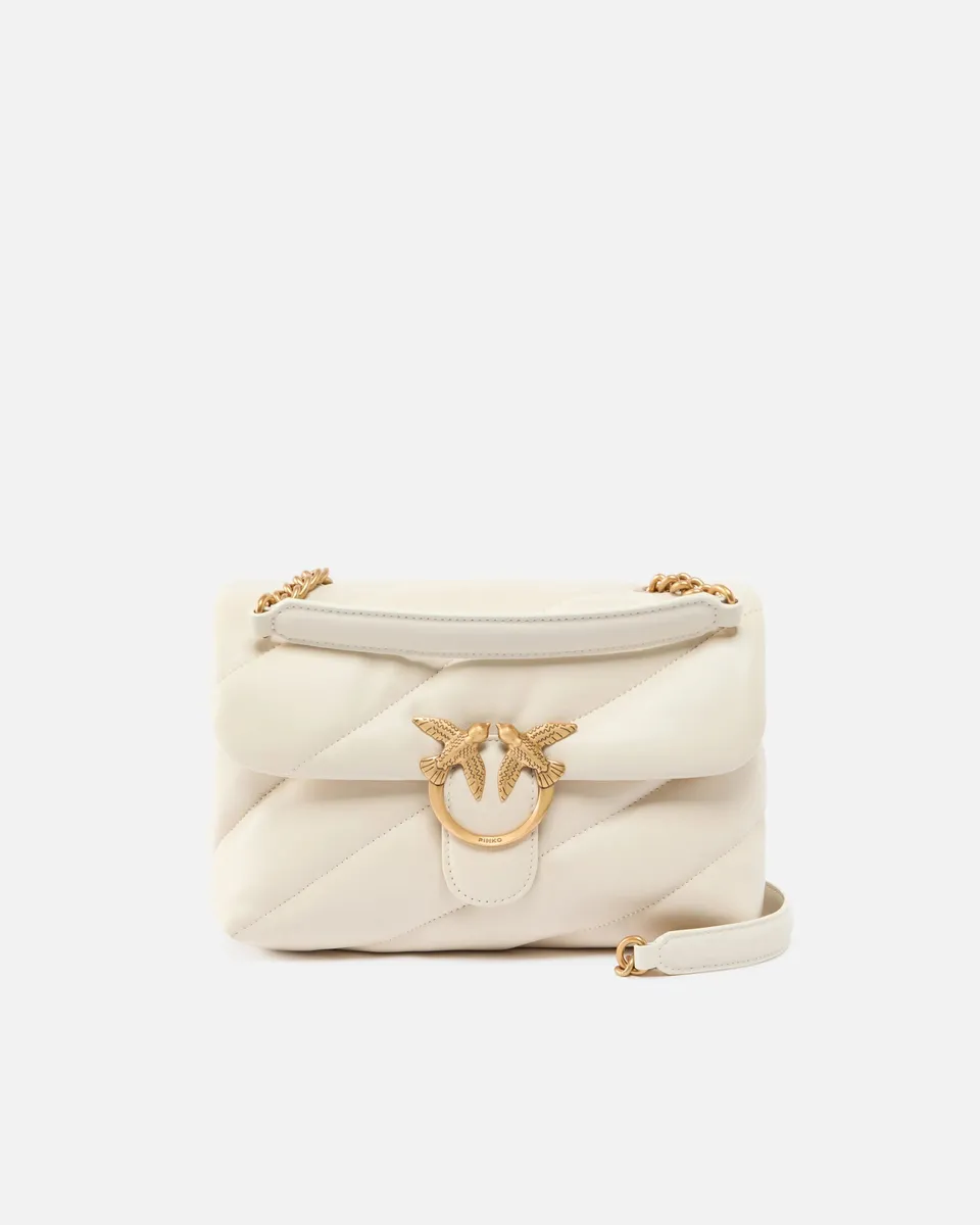 Pinko Love Puff Classic 100038 borsa Bianco Antique Gold