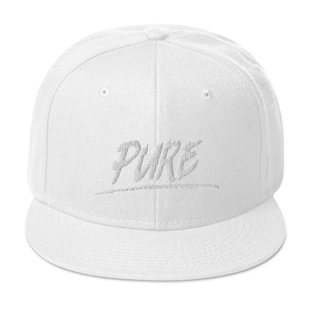 Pure Trash Pure White on White cappello snapback bianco