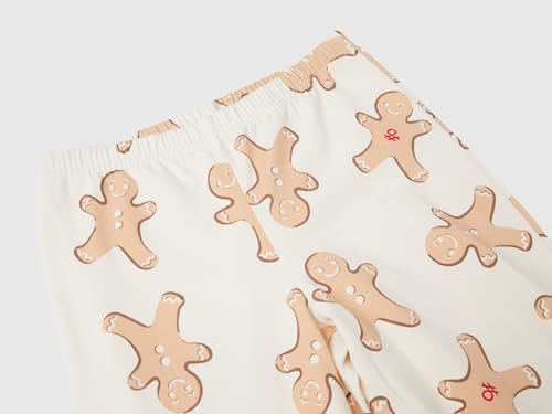 Benetton pigiama bambina 90 cotone manica lunga stampa
