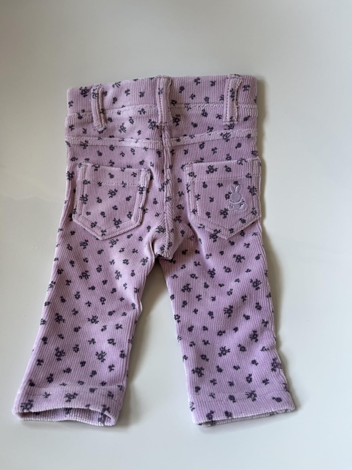 Benetton 4NNFAE005 pantaloni bimba cotone viola taglia 74