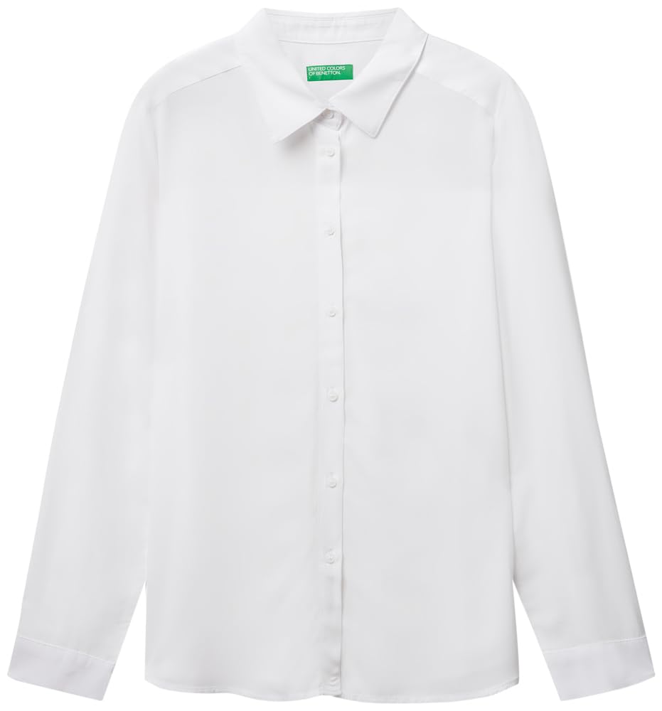 United Colors of Benetton 5WPWDQ0B0 Camicia Donna Bianco XXS