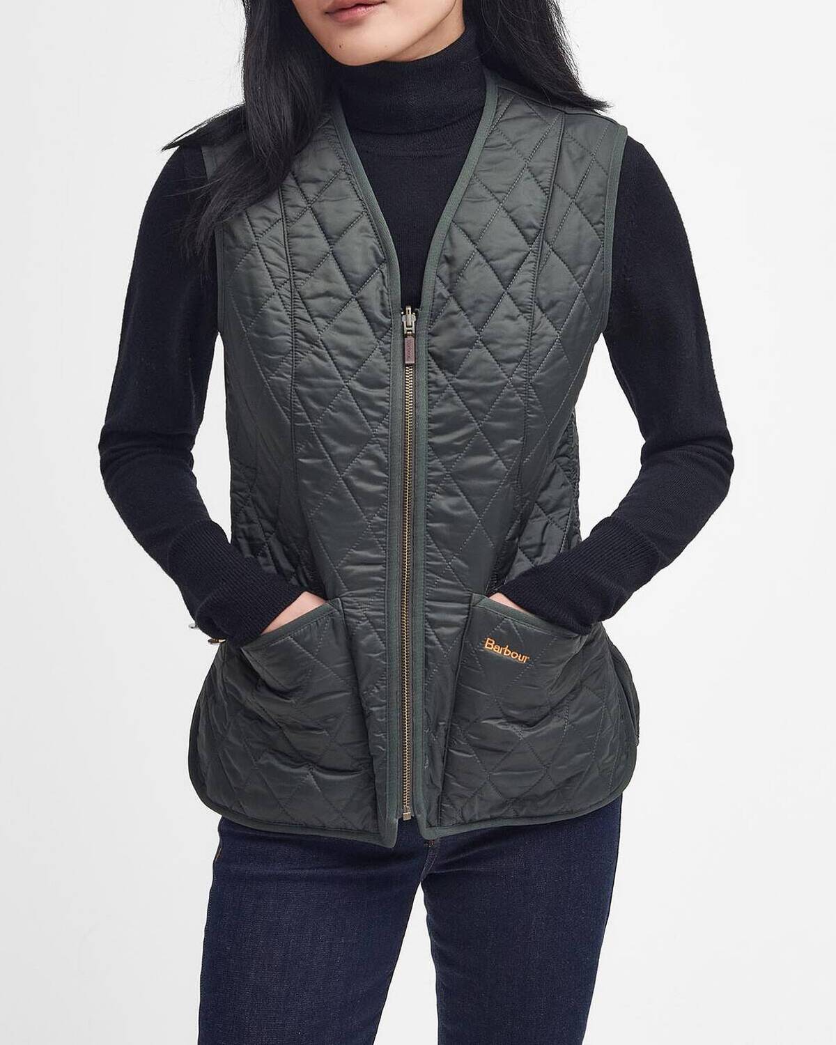 Barbour Betty Liner LLI0003 smanicato donna verde oliva