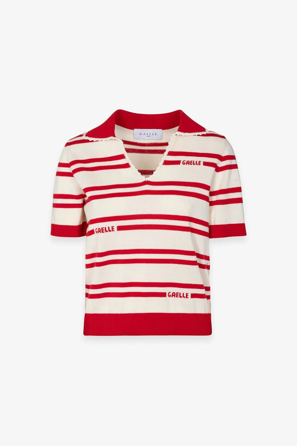 Gaelle Paris GAABW09414 Polo donna rosso righe